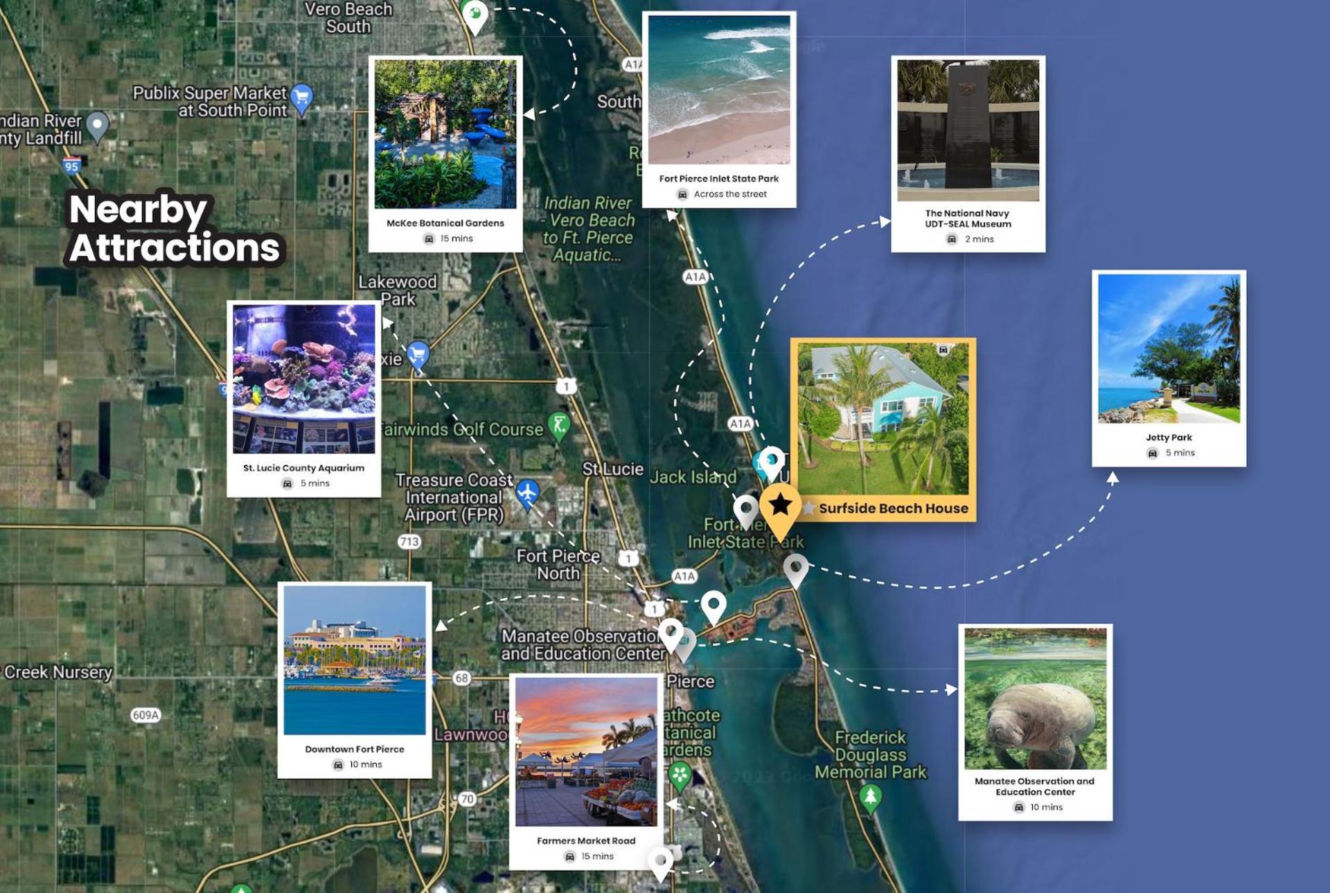 Villa Pierce - 2bd,2ba Tropical Surfside Retreat Fort Pierce